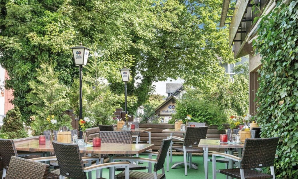 Außenterrasse des Restaurant Bergvagabund in Oberhof