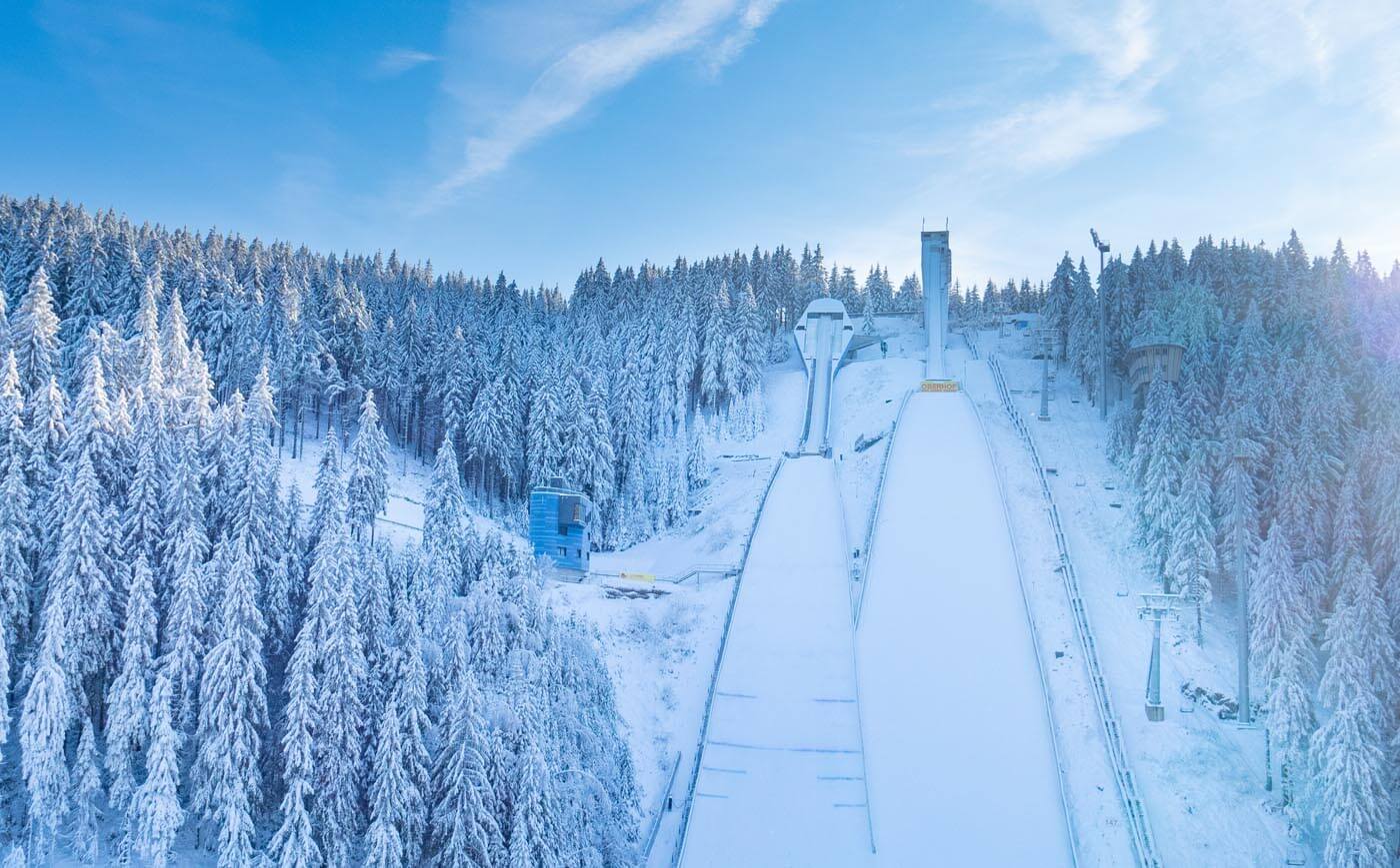 Schanzen im Kanzlersgrund Oberhof Schanzenanlage im Kanzlersgrund in Oberhof